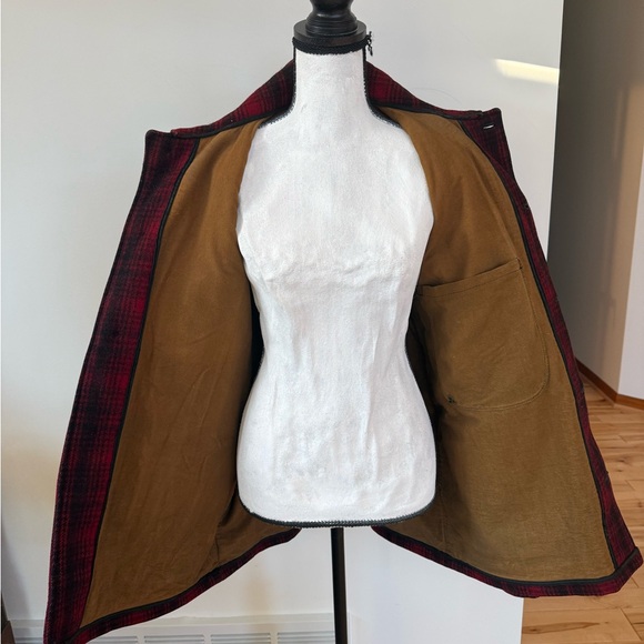 Mackinaw Woolrich Red and Black Plaid Field Jacket/RARE - Picture 8 of 10